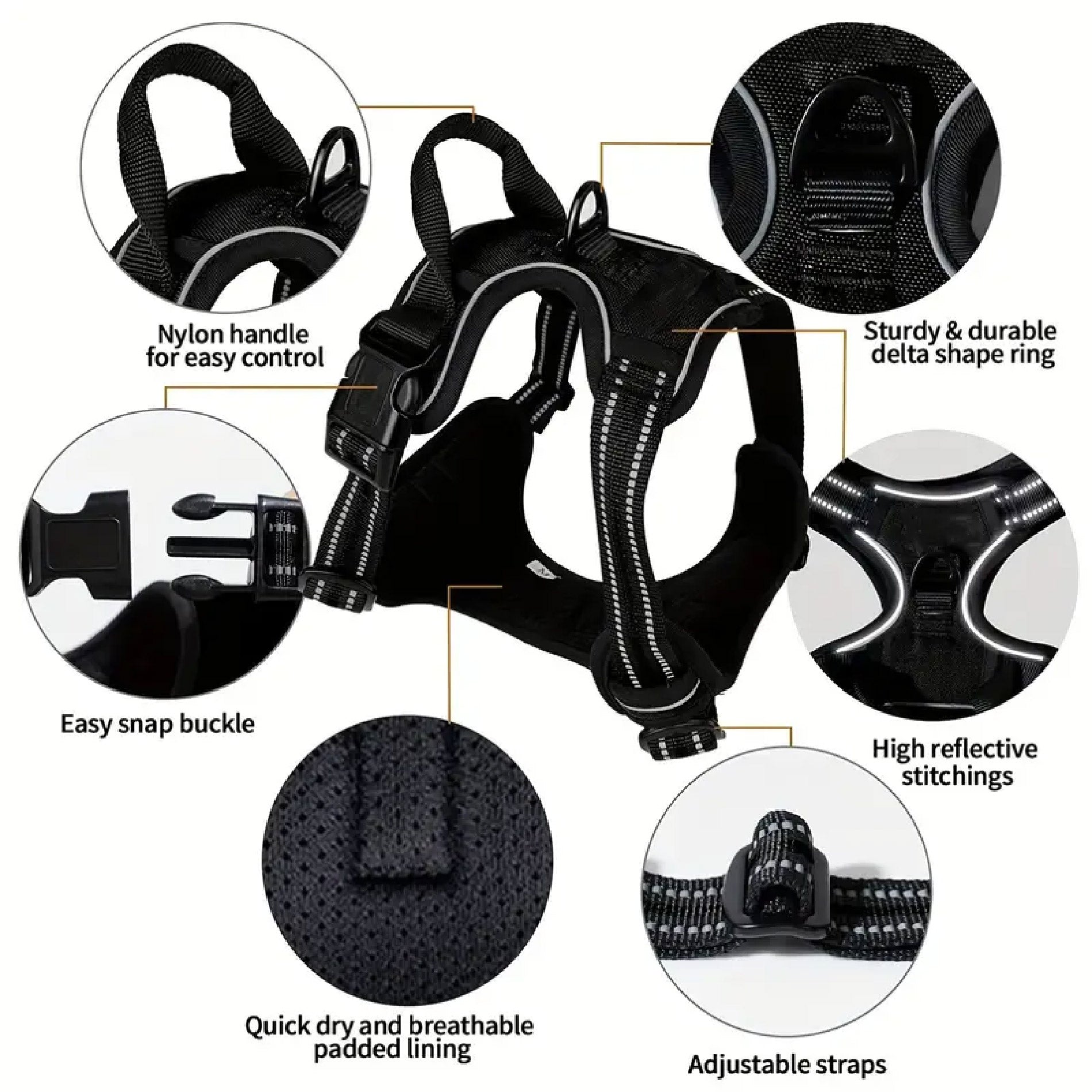 Arnes Collar Perros Grandes Con Correa