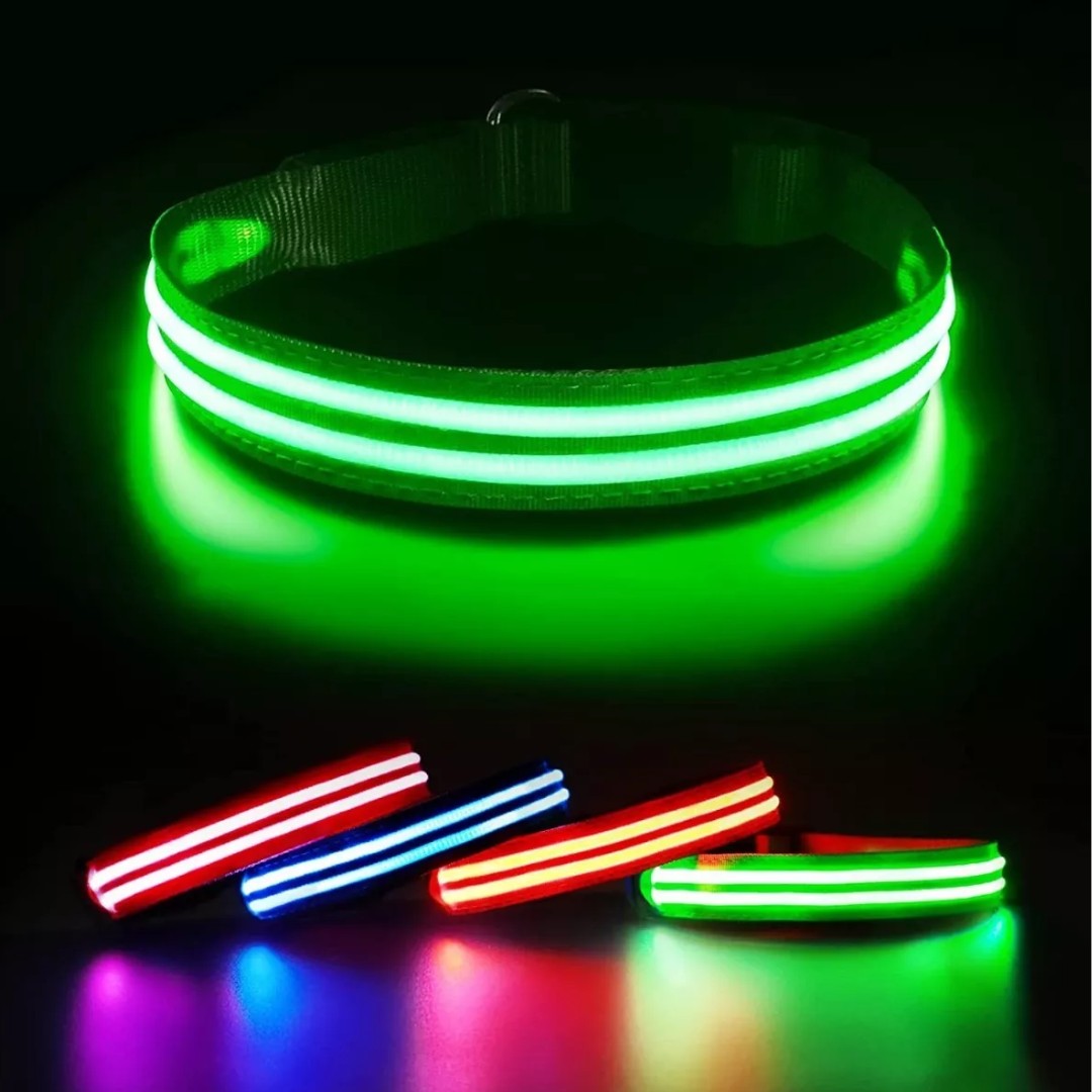 Combo Collar LED para perros + Guante quita pelos