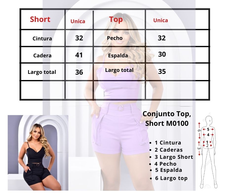 Conjunto 2 Piezas Short Y Top