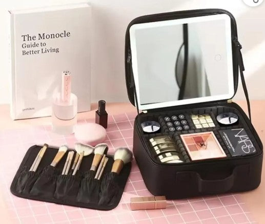 Cosmetiquera Con Luz Led Mediana