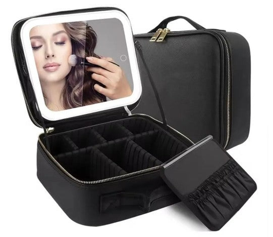 Cosmetiquera Con Luz Led Mediana