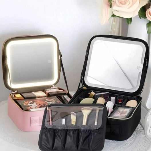 Cosmetiquera Con Luz Led Mediana