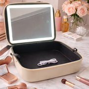 Cosmetiquera con espejo led