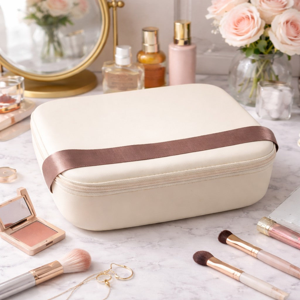 Cosmetiquera con espejo led