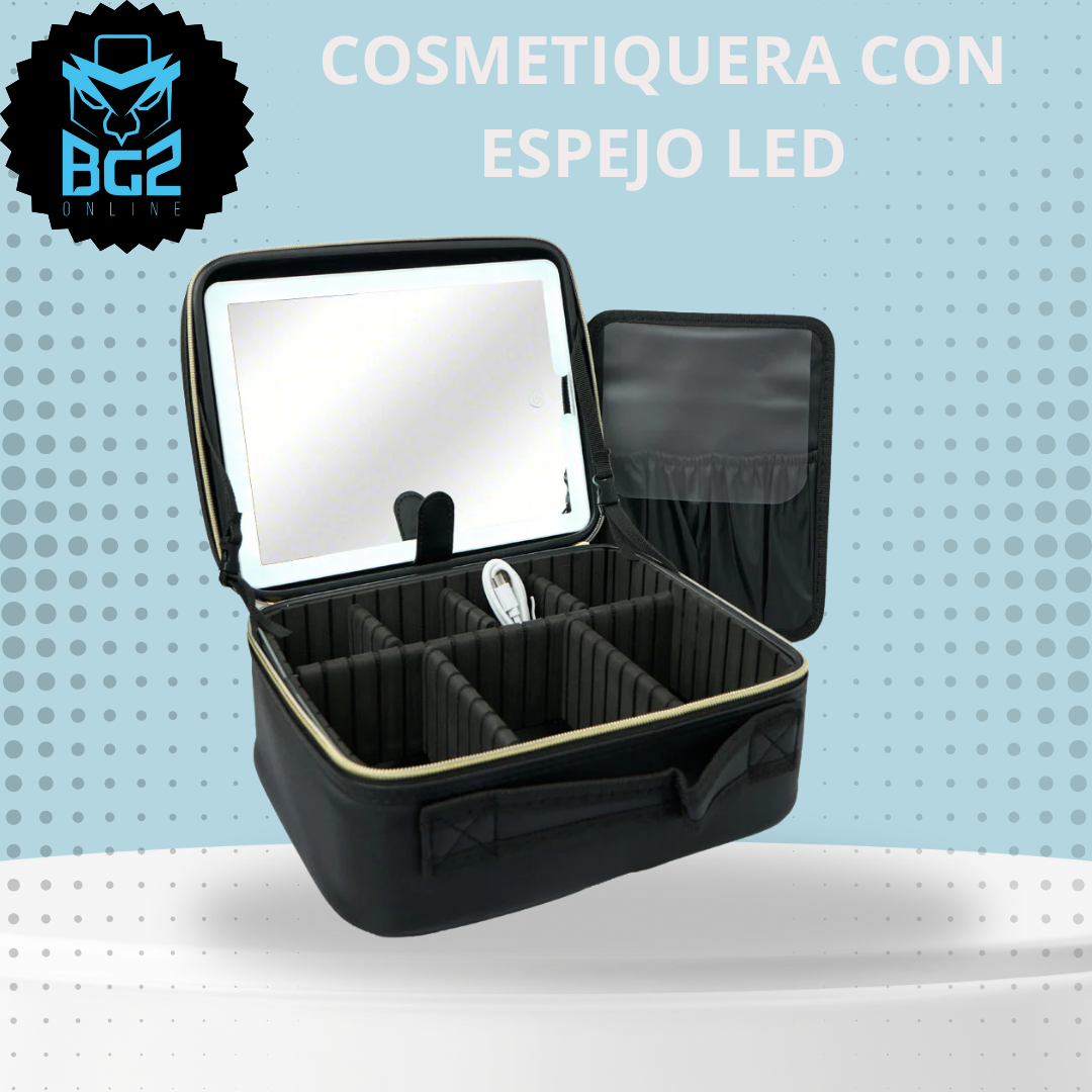 Estuche Maquillaje Inteligente con Espejo LED Portátil avanzana
