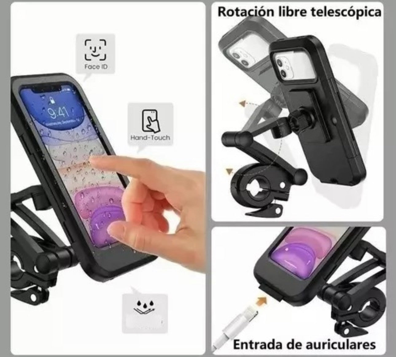 Holder estuche soporte para celular moto