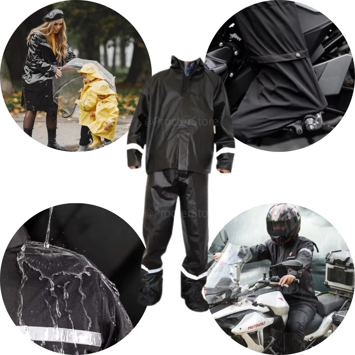 Impermeable Completo Lluvia Moto Bici