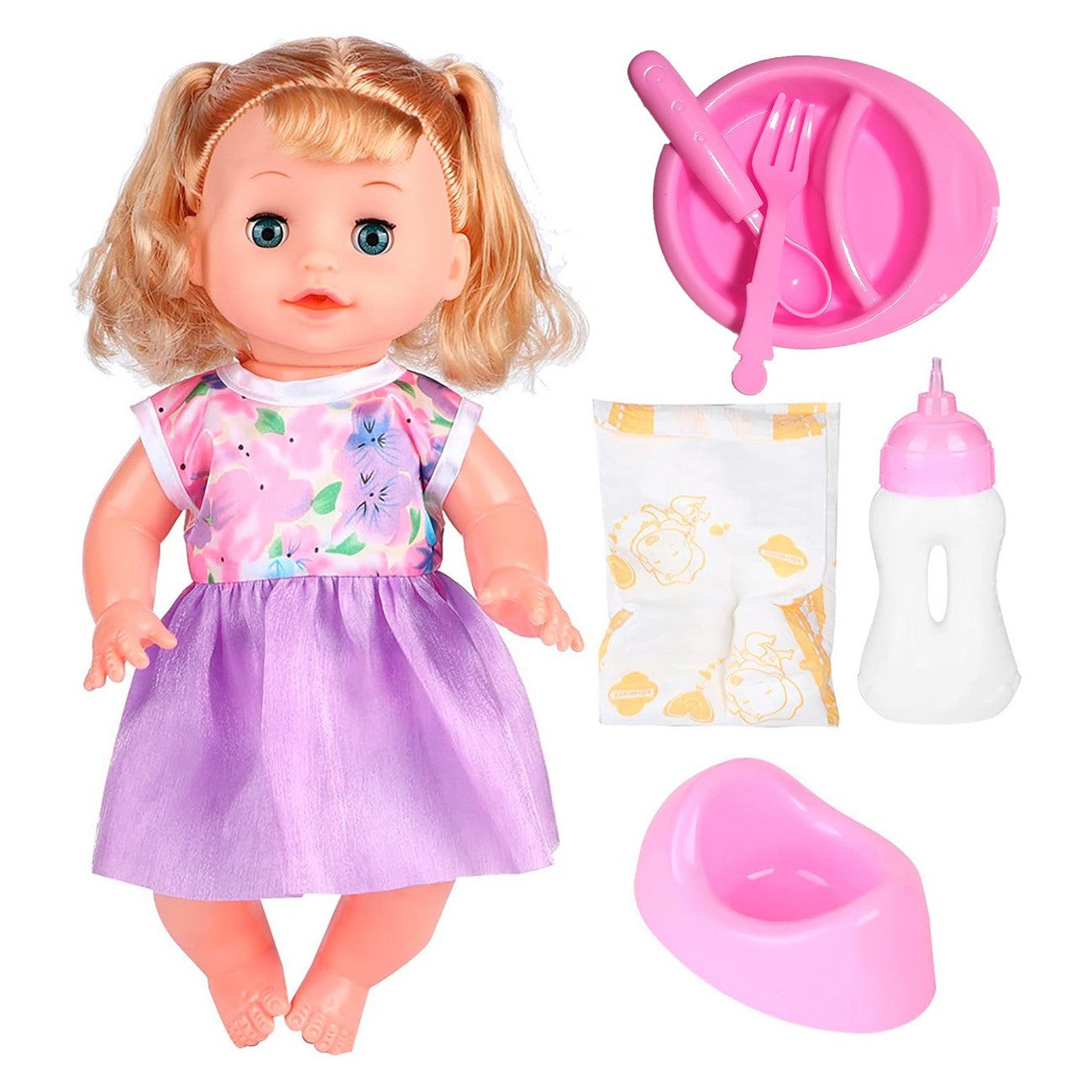 Muneco Bebe Tetero Panal Utencilios