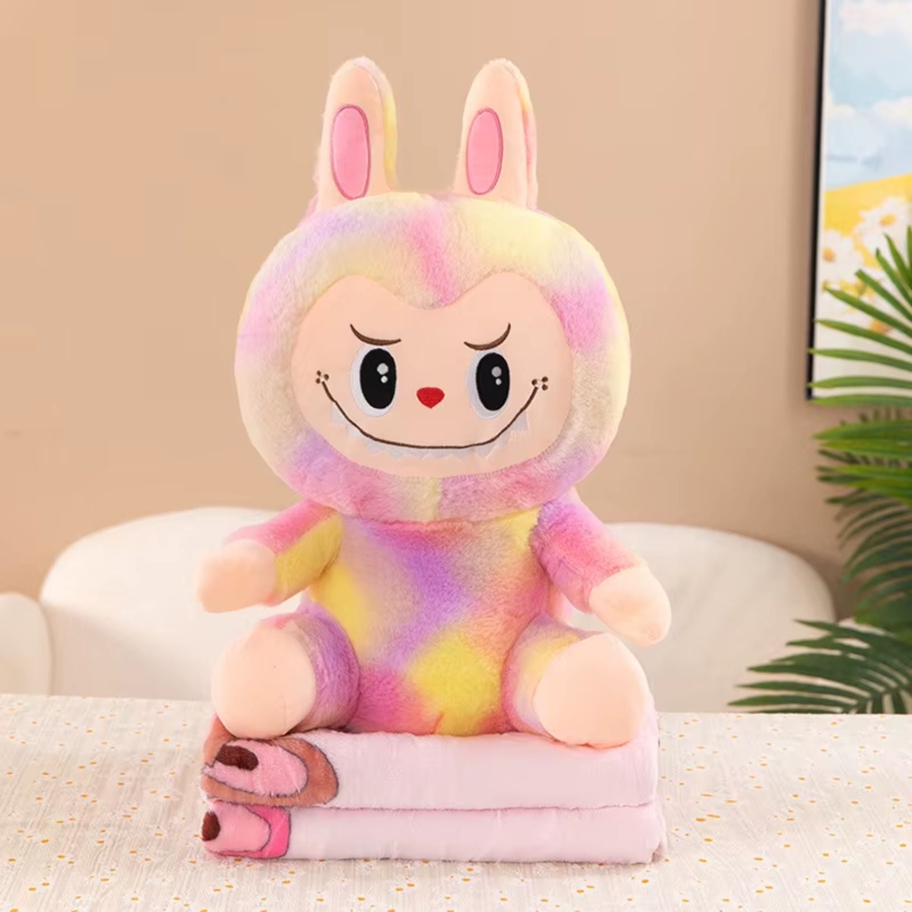 Peluche Labubu Multicolor Cobija